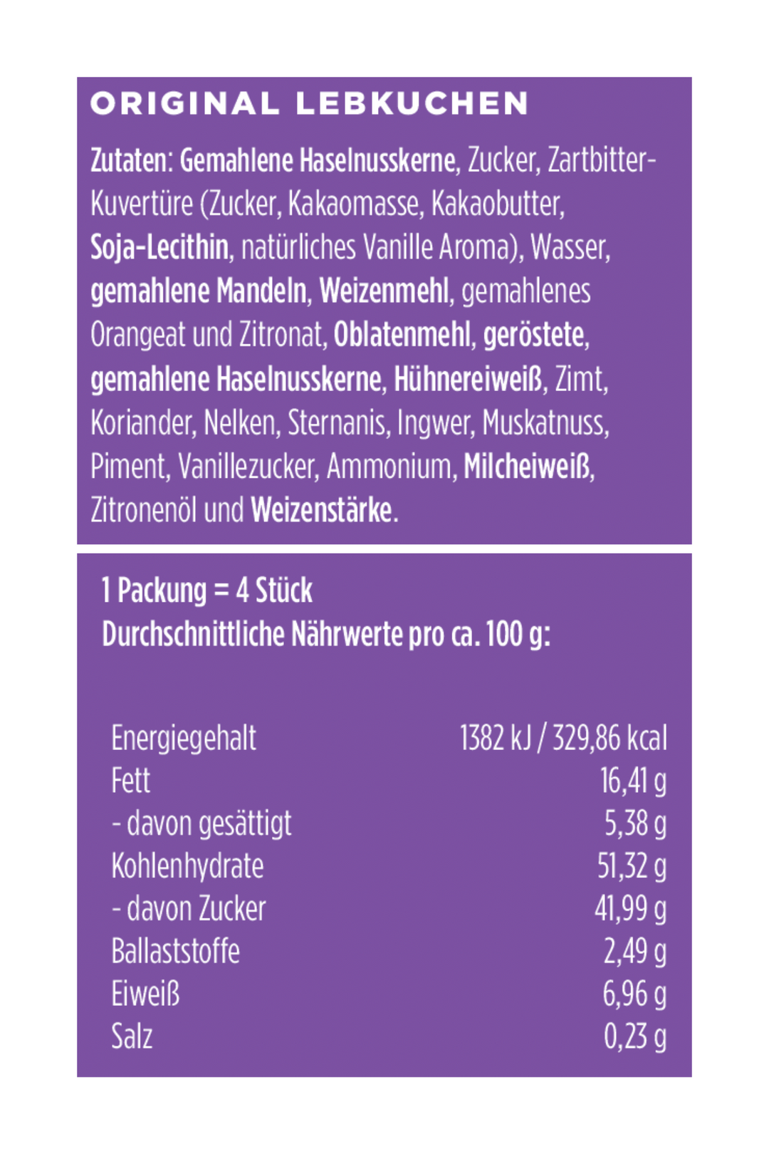 CASA ORIGINAL LEBKUCHEN